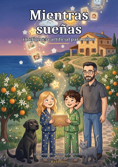 Portada del libro de IA para niños Mientras sueñas